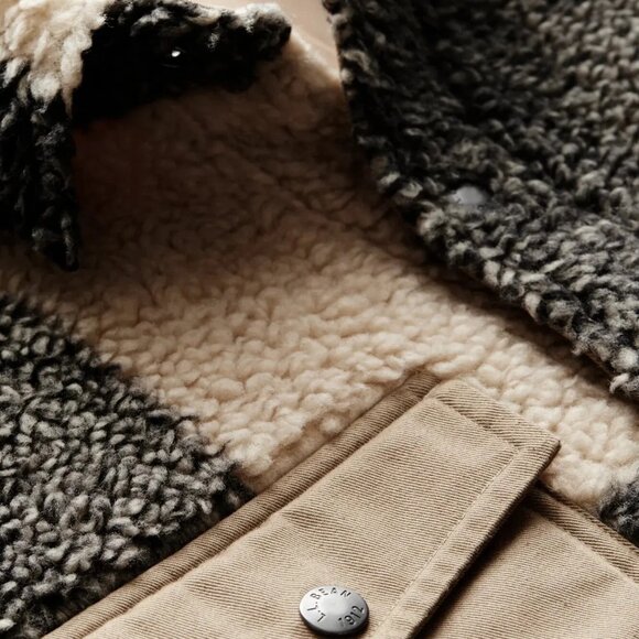 LL Bean X Todd Snyder Hi-Pile Sherpa Snap Plaid Shirt Jacket Shacket Mens S - Picture 4 of 10